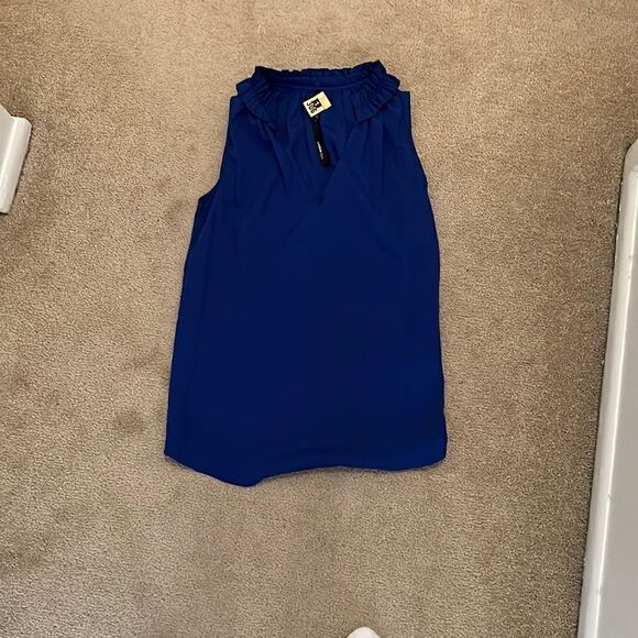 Royal Blue Blouse Fits like XS - Picture 1 of 4